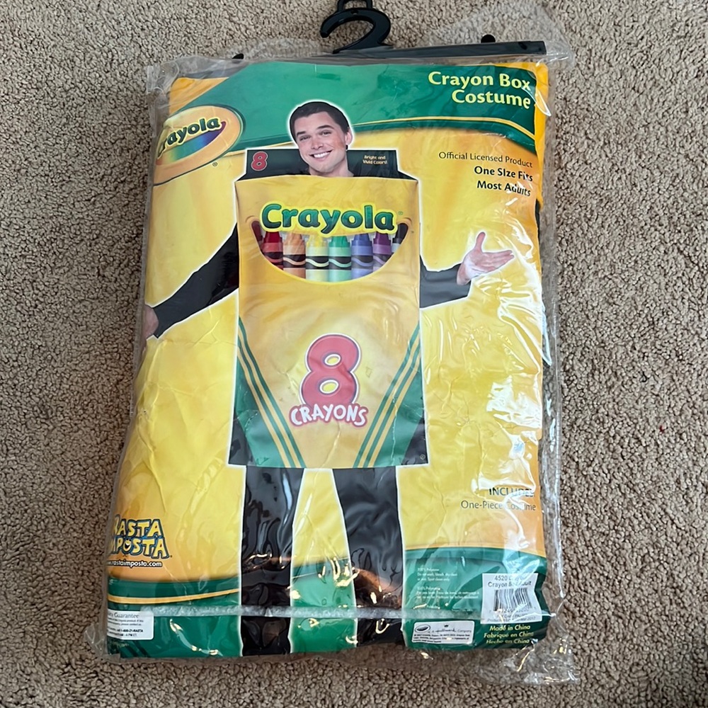 Crayola Crayon Box Adult Halloween Costume Unisex One Size Fits Most